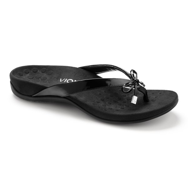 Vionic Sandals Ireland - Bella Toe Post Sandal Black - Womens Shoes On Sale | NAIBG-9435